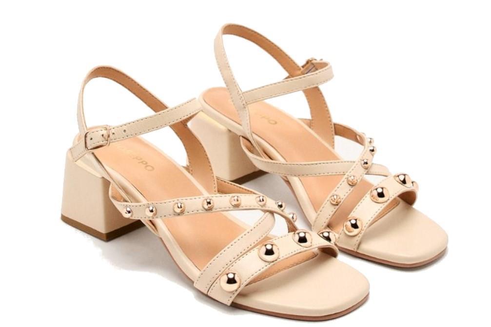 Sandalias con tacón Gioseppo ABINGTON en beige para mujer