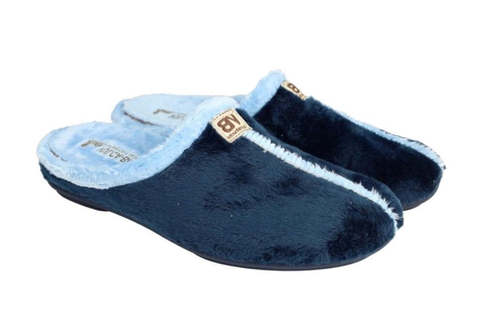 Zapatillas de casa destalonadas Vulca-bicha 4311 en color azul marino