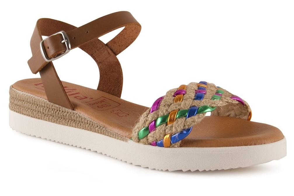 Sandalias con cuña baja Tekila 1266 multicolor para mujer