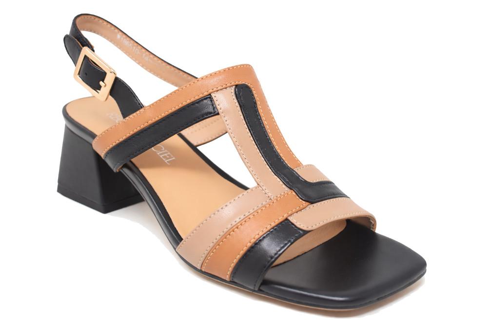 Sandalias de tacón Regarde Le Ciel Amalia-06 en negro para mujer
