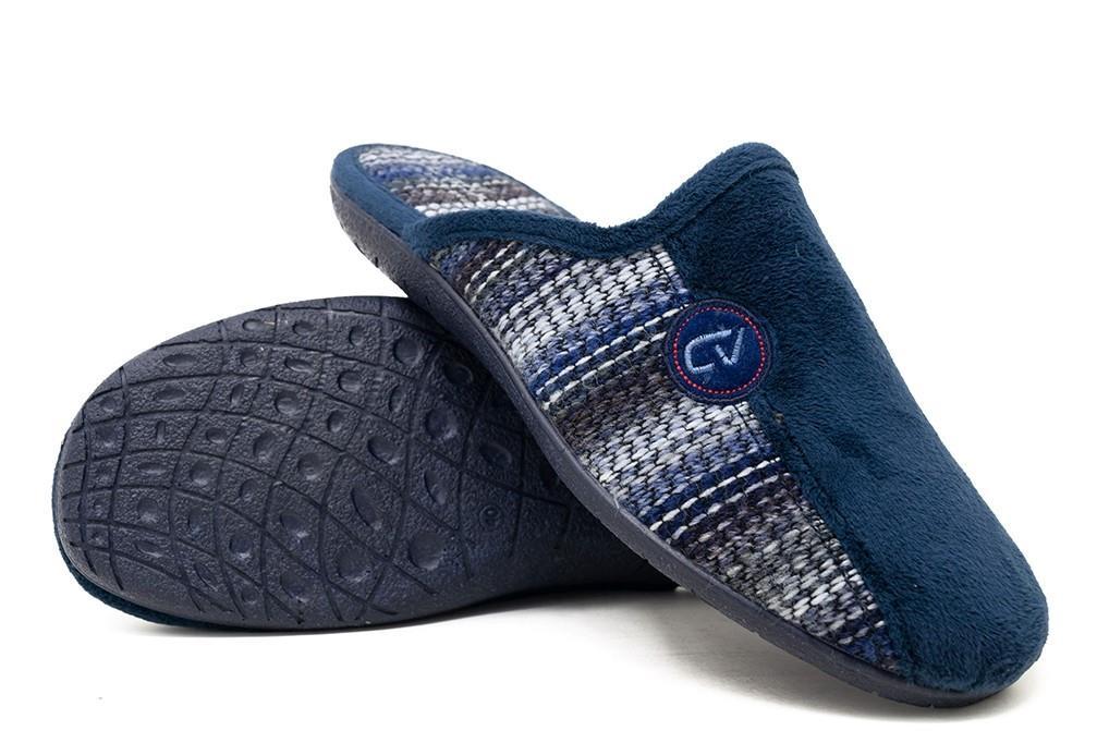 Zapatillas de casa Cabrera 9650 en azul marino para hombre