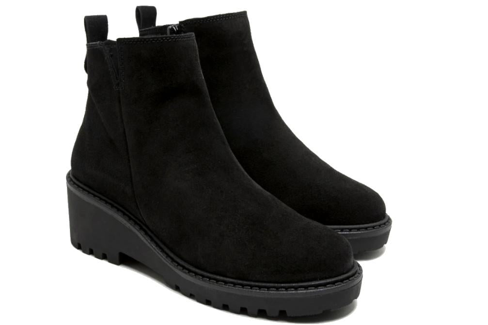 Botines de piel cómodos Porronet Elisa 4733-029 en negro