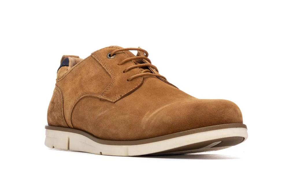 Zapato con cordones Carmela 163901 en camel | Zapato Casual de Serraje con Suela Antideslizante y Plantilla Extraíble