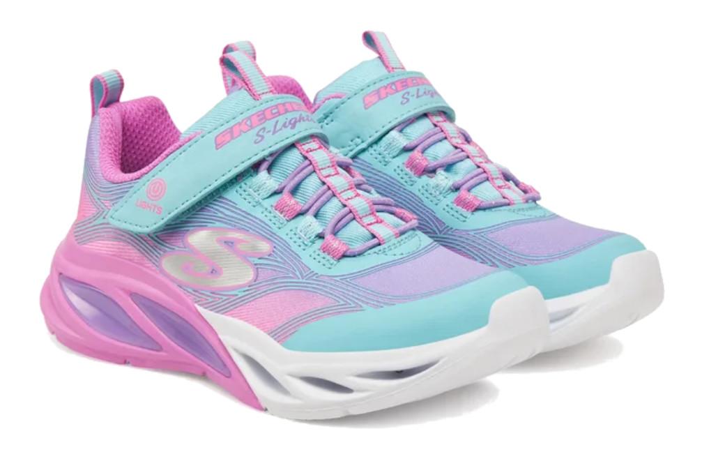 Zapatillas deportivas Skechers S-Lights: Cosmic Glow en turquesa-Zapatillas de luces