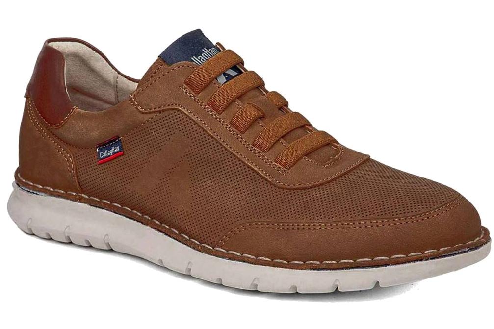 Zapatos Deportivos Callaghan Awat-V 47116 Marrón para Hombre de Piel con Plantilla Extraíble