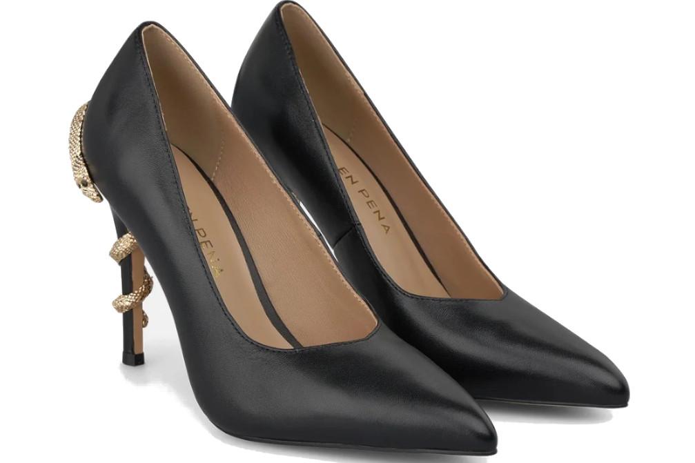 Zapato de fiesta con tacón alto Alma en Pena I260258C de Piel con Serpiente Mujer