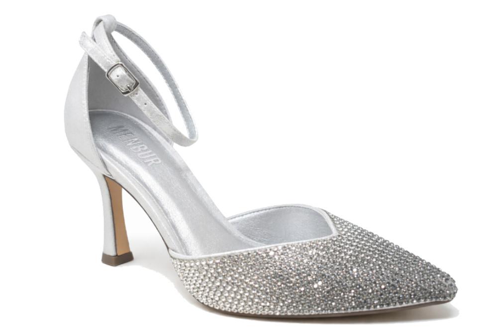 Zapatos de fiesta Menbur AM73509 en Plata con Pedrería