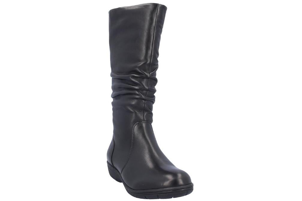 Botas altas de piel Kangaroos 1140-11 negras para mujer