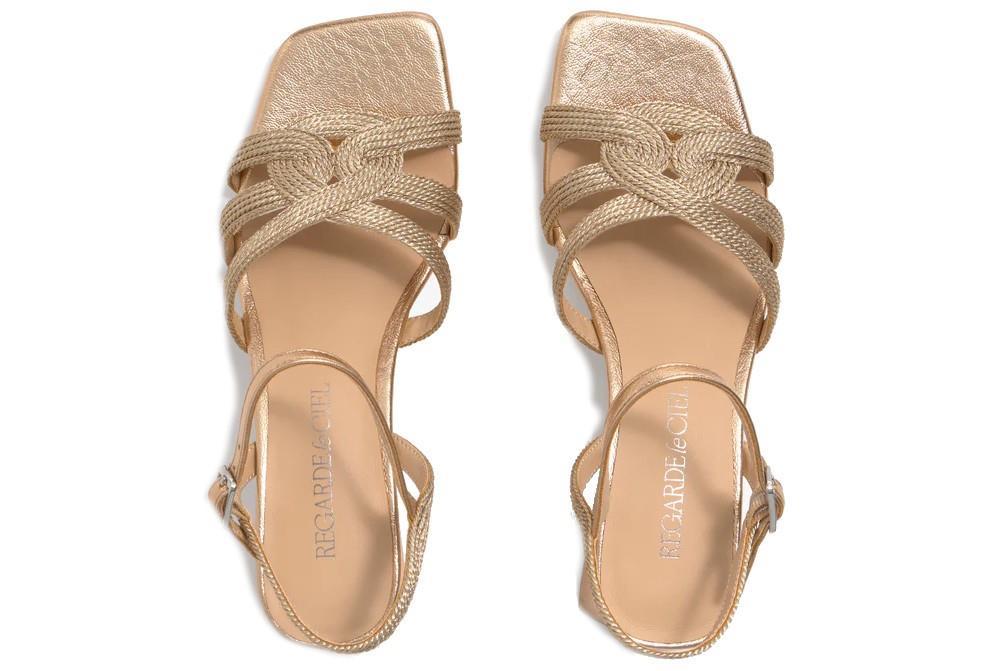 Sandalias Regarde Le Ciel AMALIA-03 Copper en oro