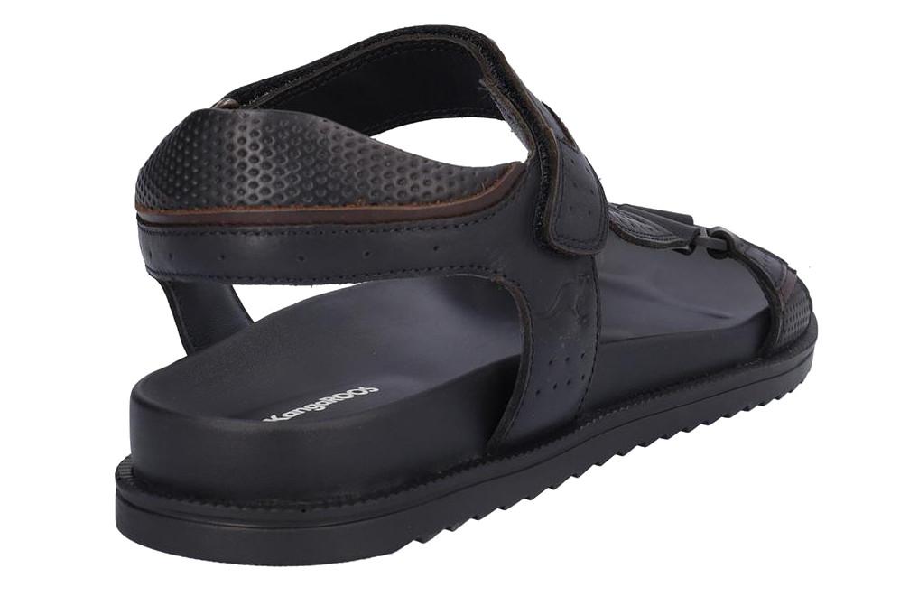 Sandalias Hombre Kangaroos 1025-1 Negro de Piel – Comodidad, Ligereza y Estilo Casual