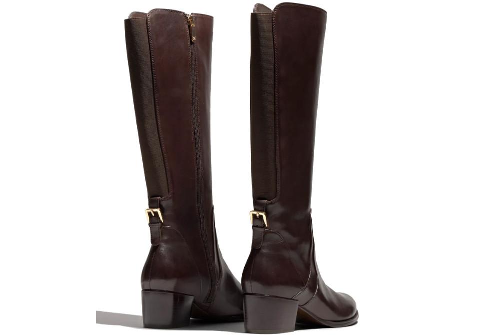 Bota alta de piel castaña hasta la rodilla Regarde le Ciel Jolene-22 para mujer