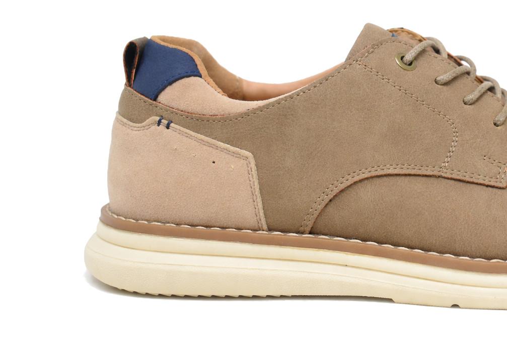 Zapato casual hombre ETIKA Tigani 60928 taupe blucher cómodo con cordones