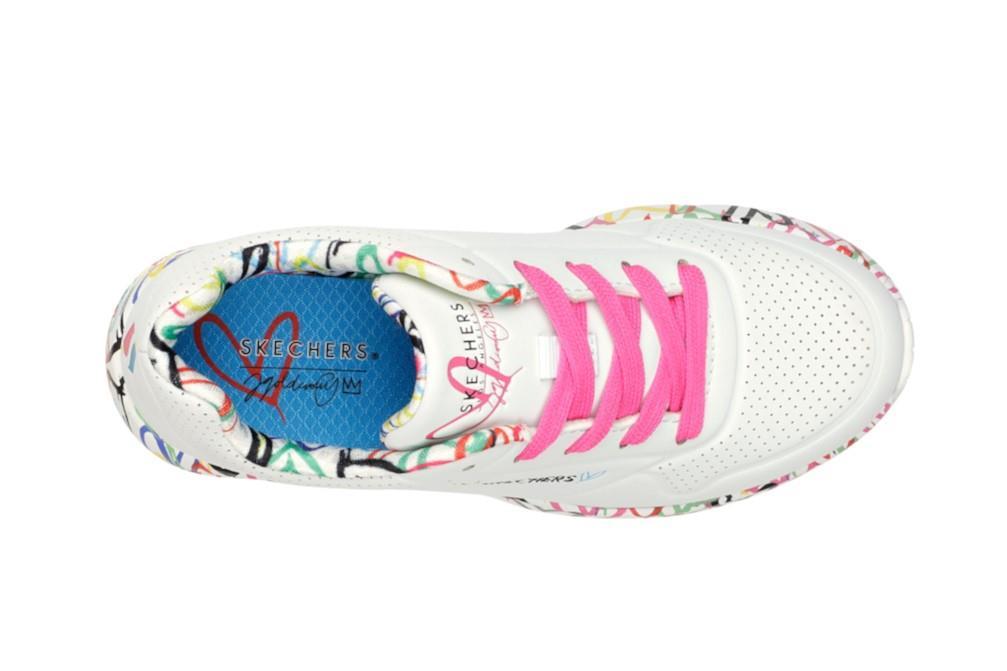 Zapatillas Sechers x JGoldcrown: Uno Lite - Lovely Luv en blanco para mujer