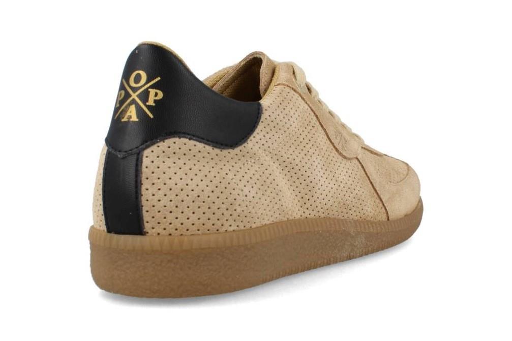 Zapatillas deportivas Popa Imperial S en piel de color arena para mujer
