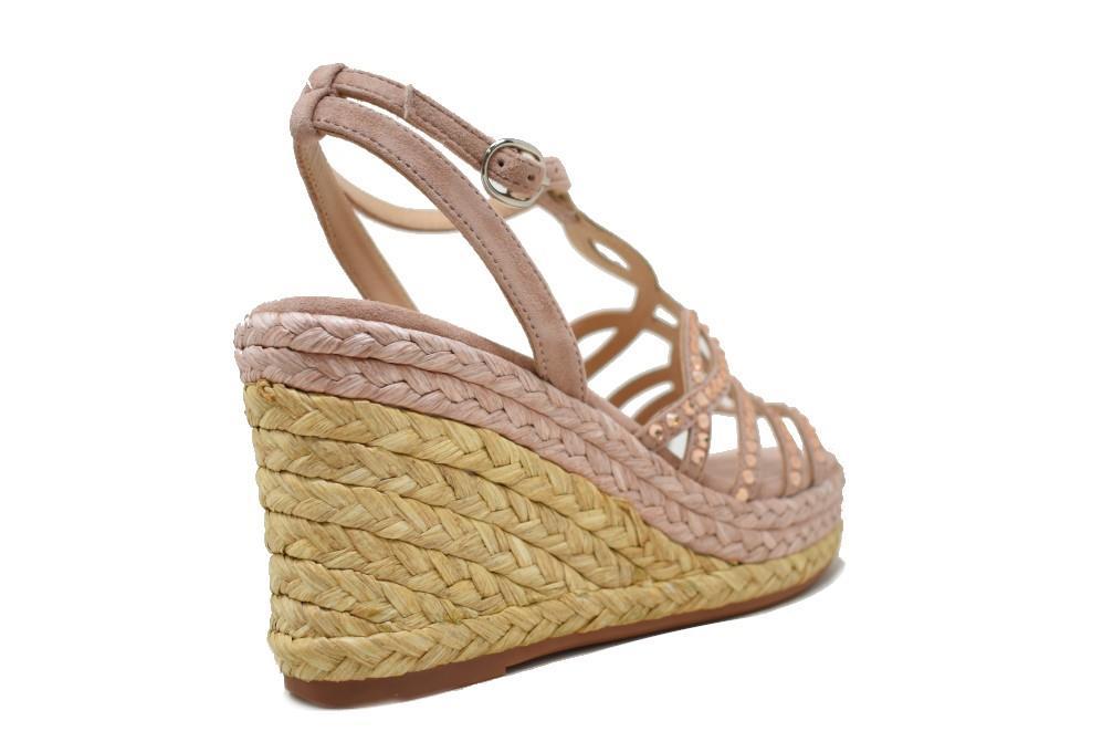 Sandalia con cuña Alma en Pena V2551292 en rosa para mujer