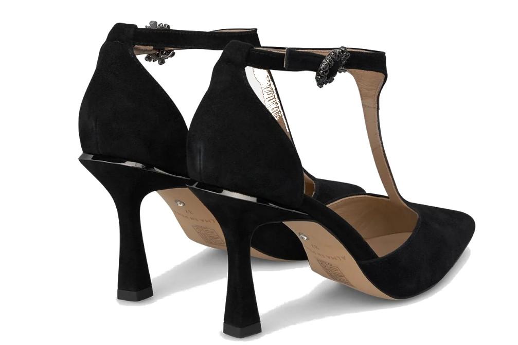 Zapato de tacón para fiesta Alma en Pena I260244 en negro de piel de mujer