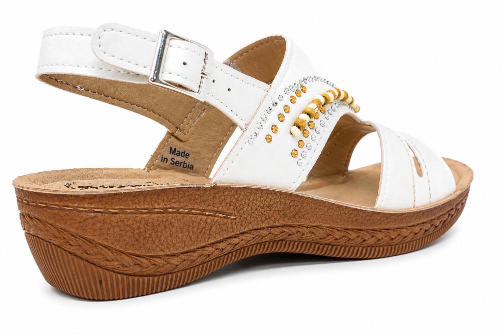 Sandalia con cuña cómoda Inblu DL000004 Blanca con Planta Gel para mujer