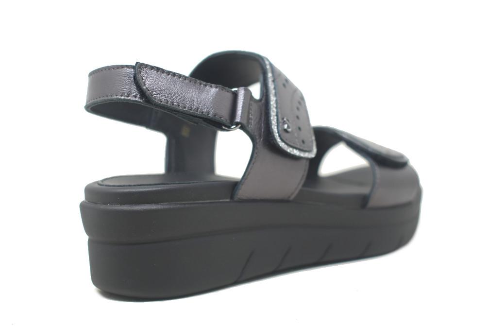 Sandalias de Cuña Stonefly 223652 Aqua III 31 Gris Mujer | Piel con Cierre Ajustable