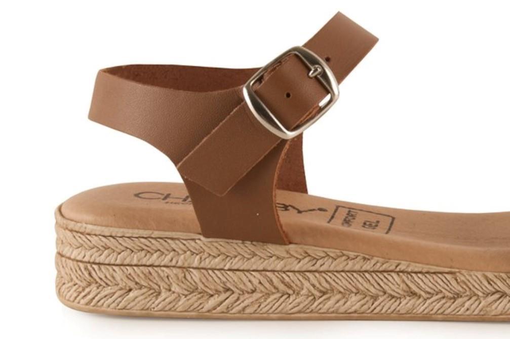 Sandalias planas Tekila 256 en platino para mujer