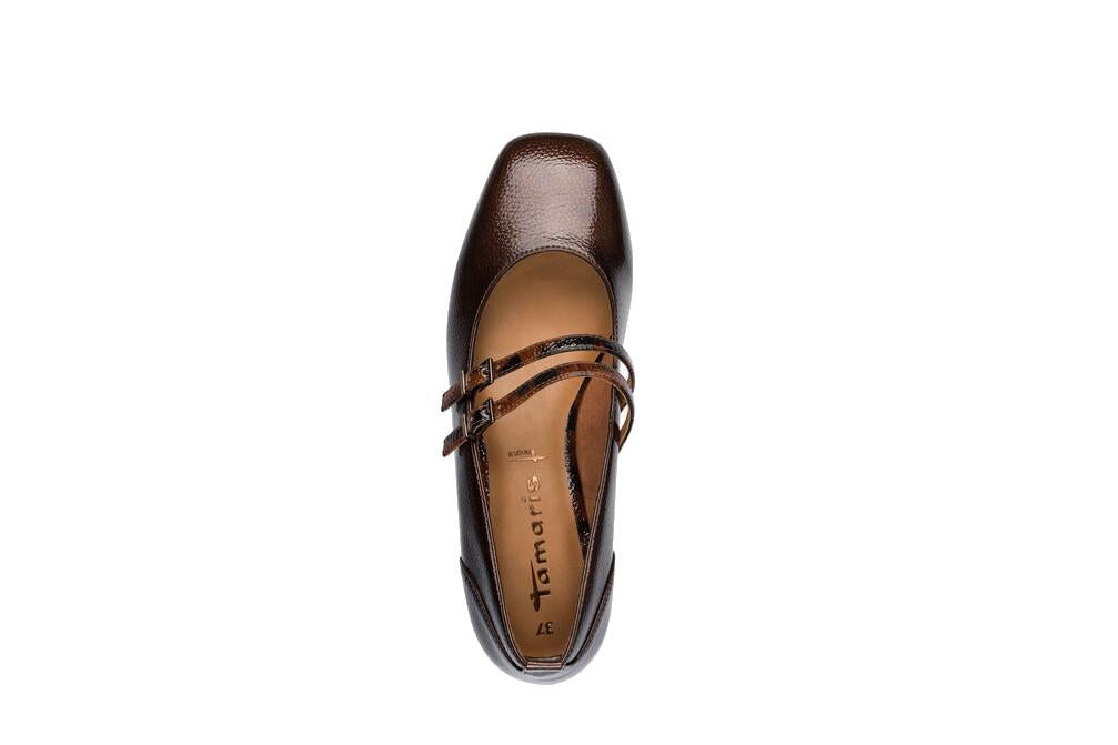 Merceditas con tacón Tamaris 22318 para mujer en marrón - Mary Jane
