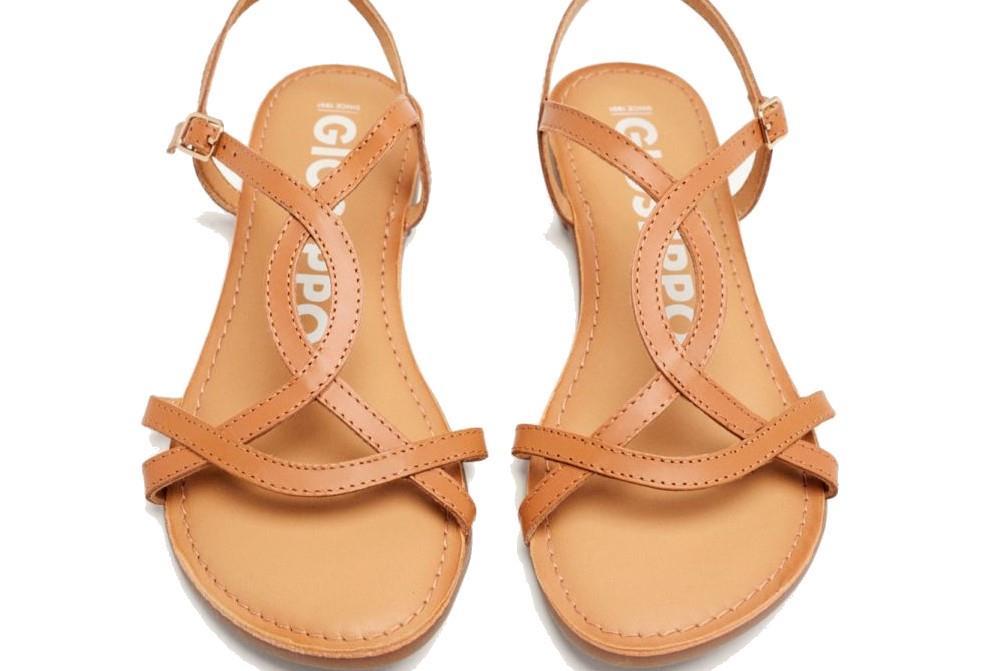 Sandalias planas Gioseppo Lamim 69113 en cuero para mujer