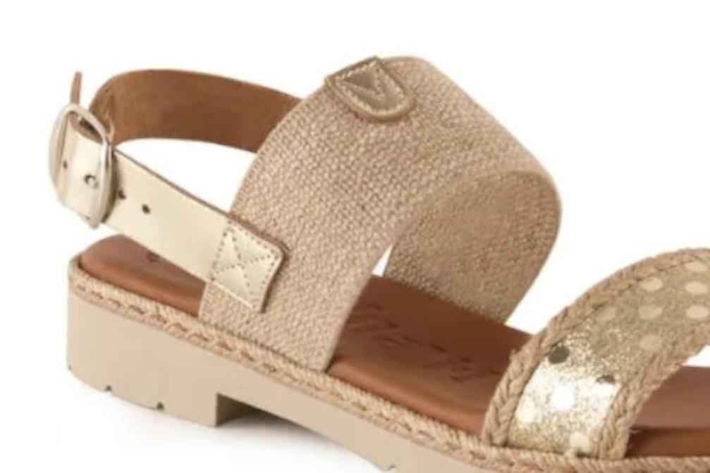 Sandalias Tekila 2451 en oro para mujer