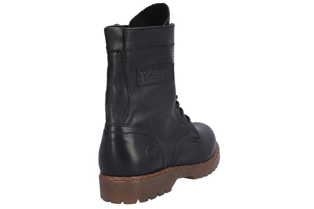 Botines militares de piel Coronel Tapiocca C2468-11 negros para mujer