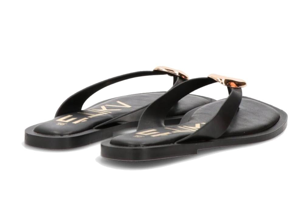 Chanclas de Dedo ETIKA 10108 Negro para Mujer | Sandalias Planas de Playa y Verano