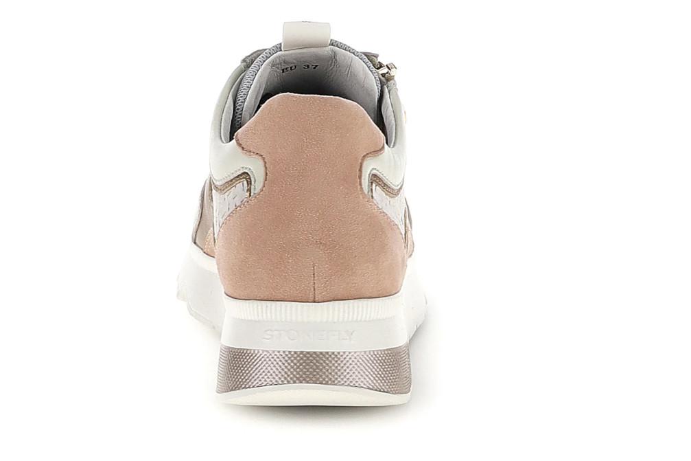 Zapatillas deportivas Stonefly Spock 50 Rosa con cremallera lateral y plantilla Blusoft Memory