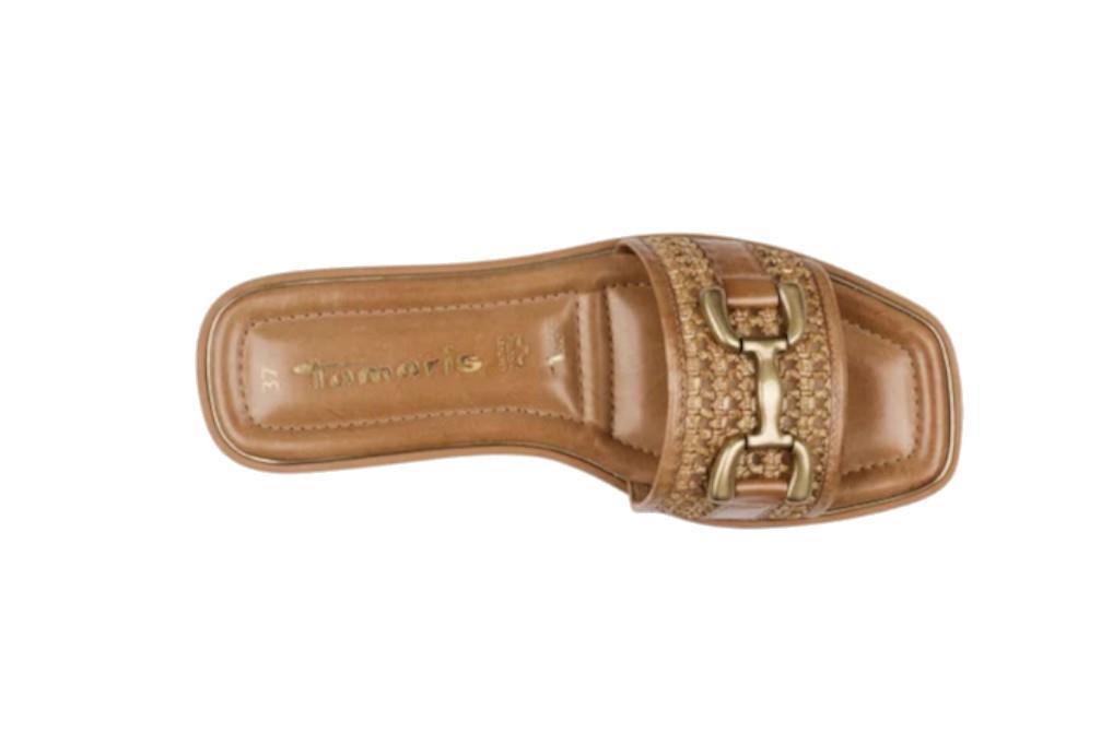 Sandalias planas de pala Tamaris  1-27100-42-305 en cuero