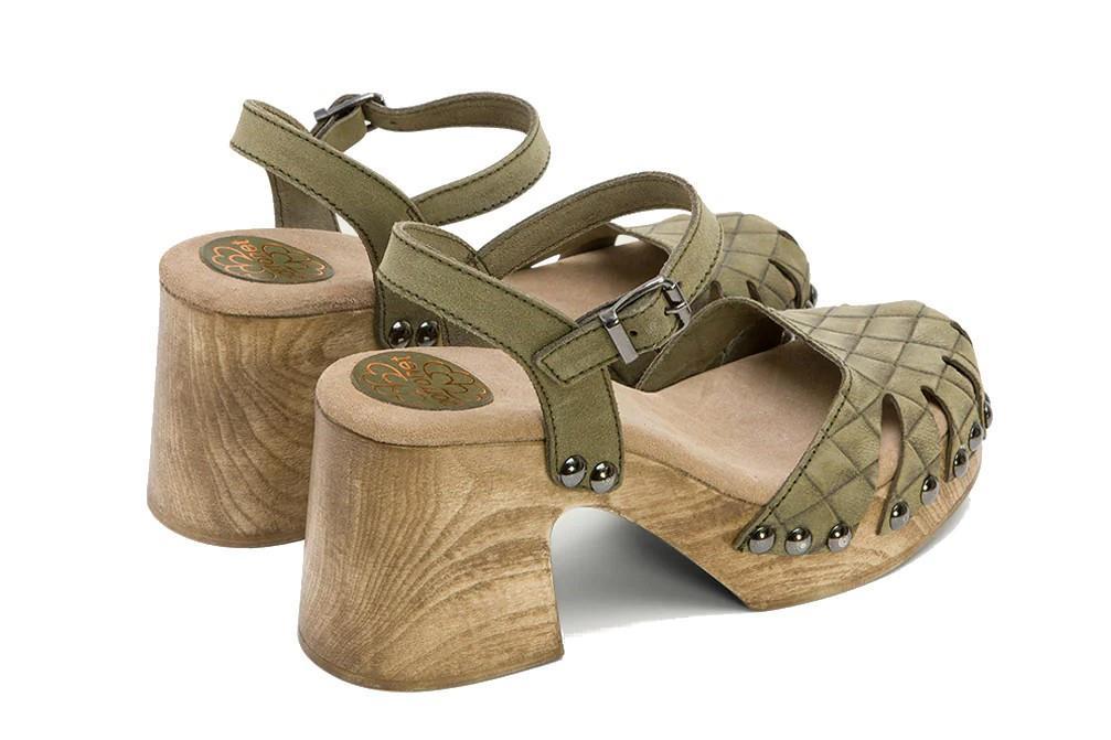 Sandalias de tacón Porronet Margot 3079 en kaki