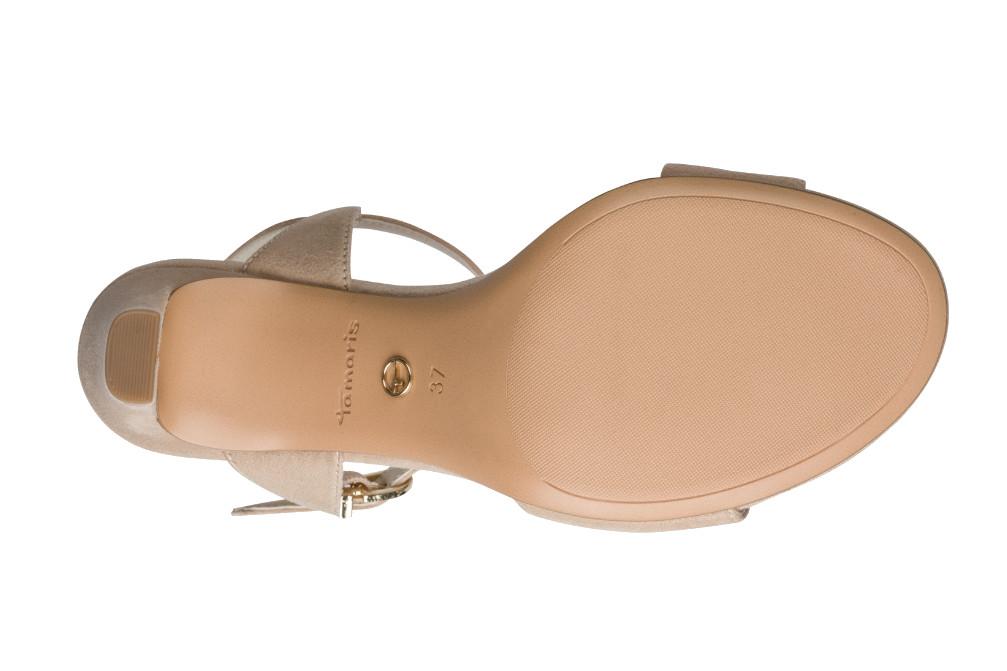 Sandalias de tacón Tamaris 1-28028-20 en beige para mujer