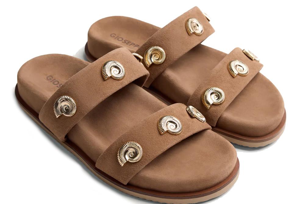 Sandalias Bio Gioseppo Neshkoro 79035 en cuero de Piel con Abalorios para Mujer