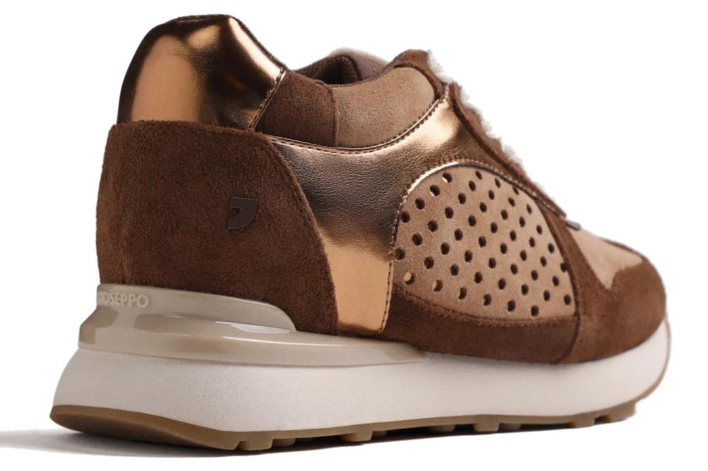 Zapatillas deportivas Gioseppo 80259 de Piel con Cuña en bronce para Mujer
