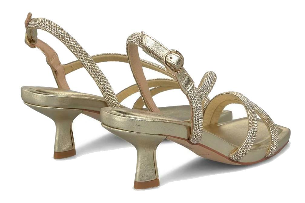 Sandalias de tacón bajo Alma en Pena V265001con tiras cruzadas y pedrería - Sandalias de fiesta