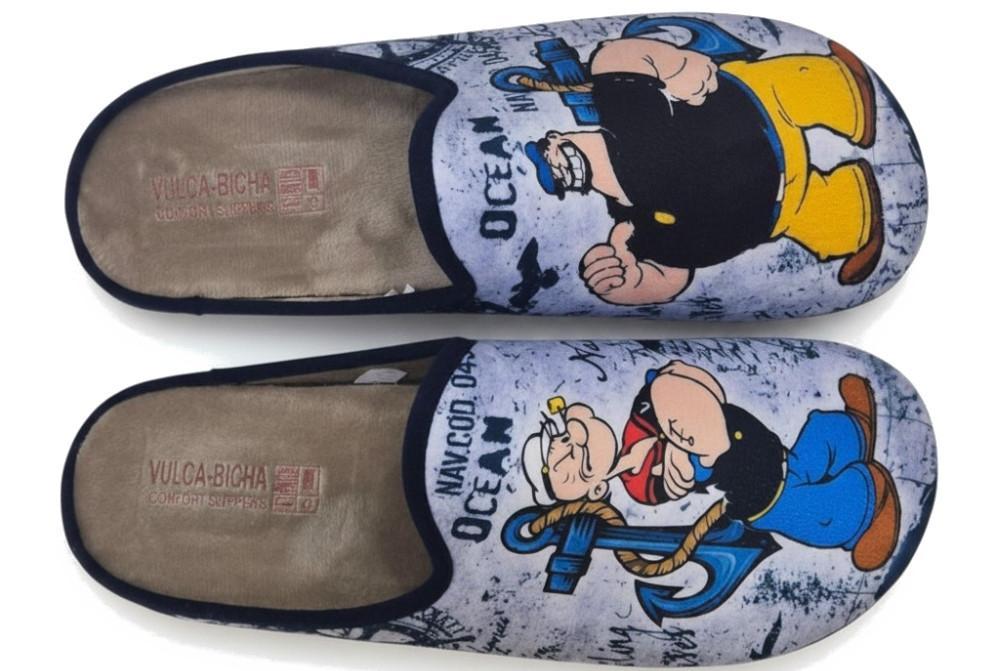 Zapatillas de casa hombre Vulca-Bicha 1854 azul marino con marinero