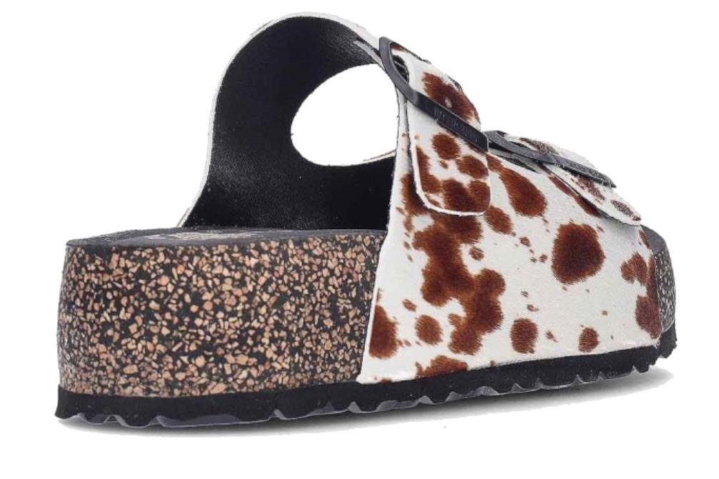 Sandalias Interbios 2000 Montana Salt Pepper para Mujer | Sandalias Bio Animal Print con Plataforma Anatómica