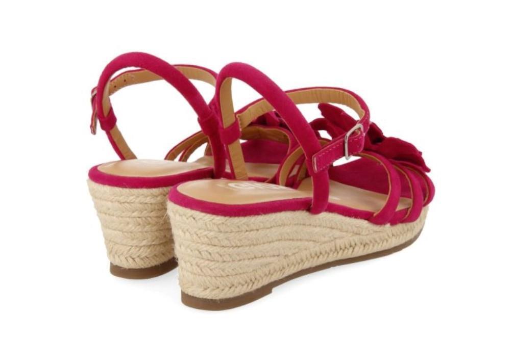 Sandalias con cuña de yute Gioseppo SAMSULA 71149 en fuxia