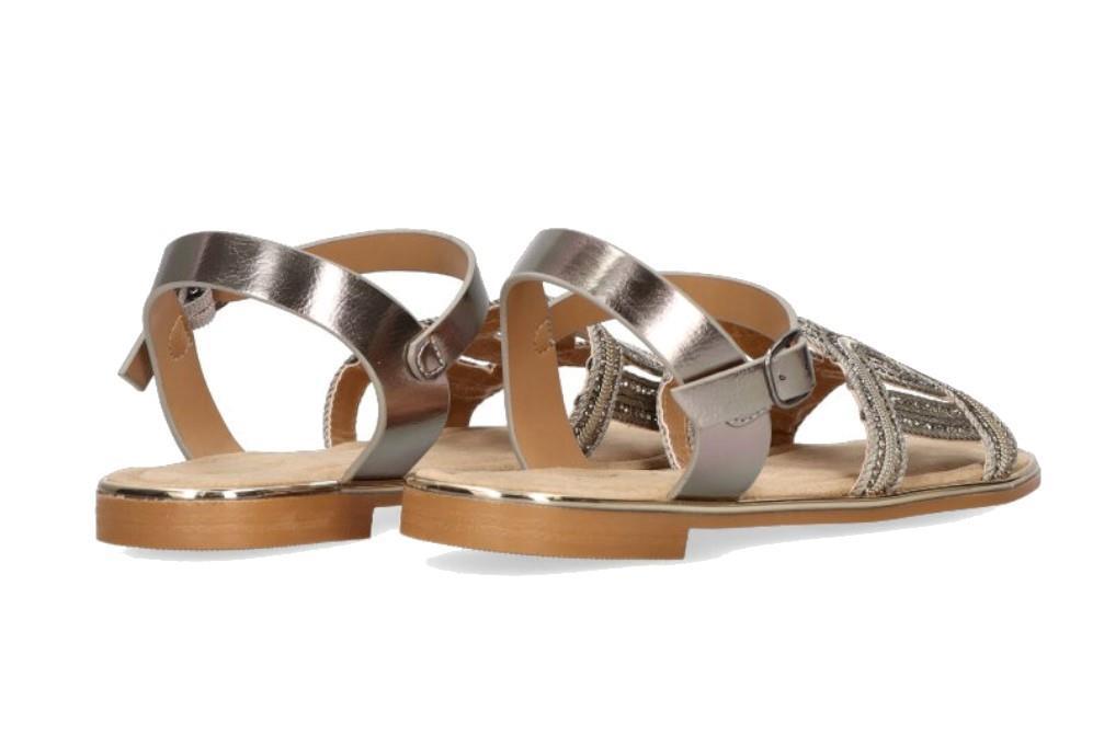 Sandalias planas Etika 10017 en plomo para mujer