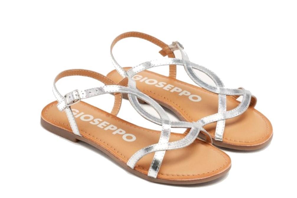 Sandalias planas Gioseppo Lamim 69113 en plata para mujer
