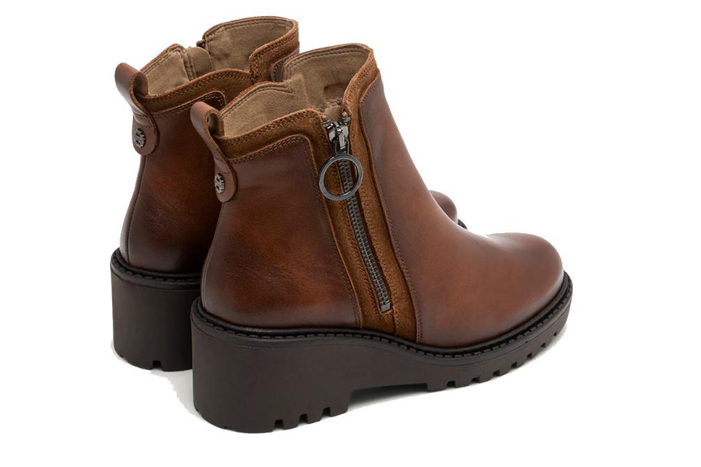 Botines con cuña Porronet Elsa 4744-020 en cuero