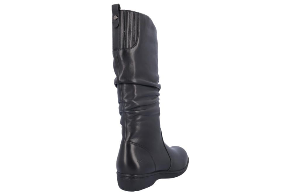 Botas altas de piel Kangaroos 1140-11 negras para mujer
