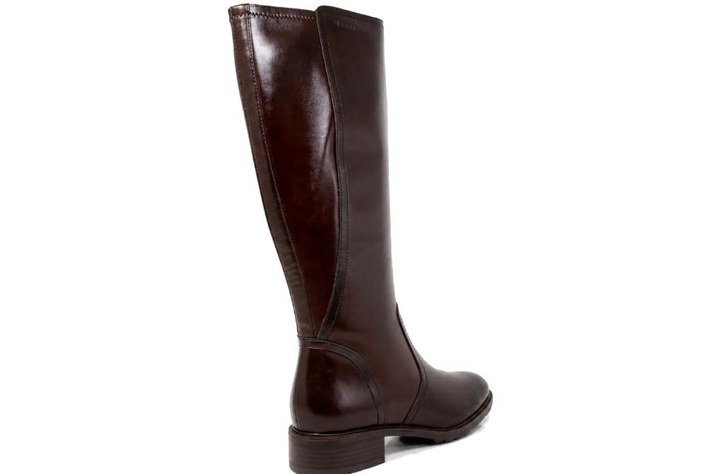 Botas altas Tamaris 25534 para mujer en marrón de piel de tacón bajo