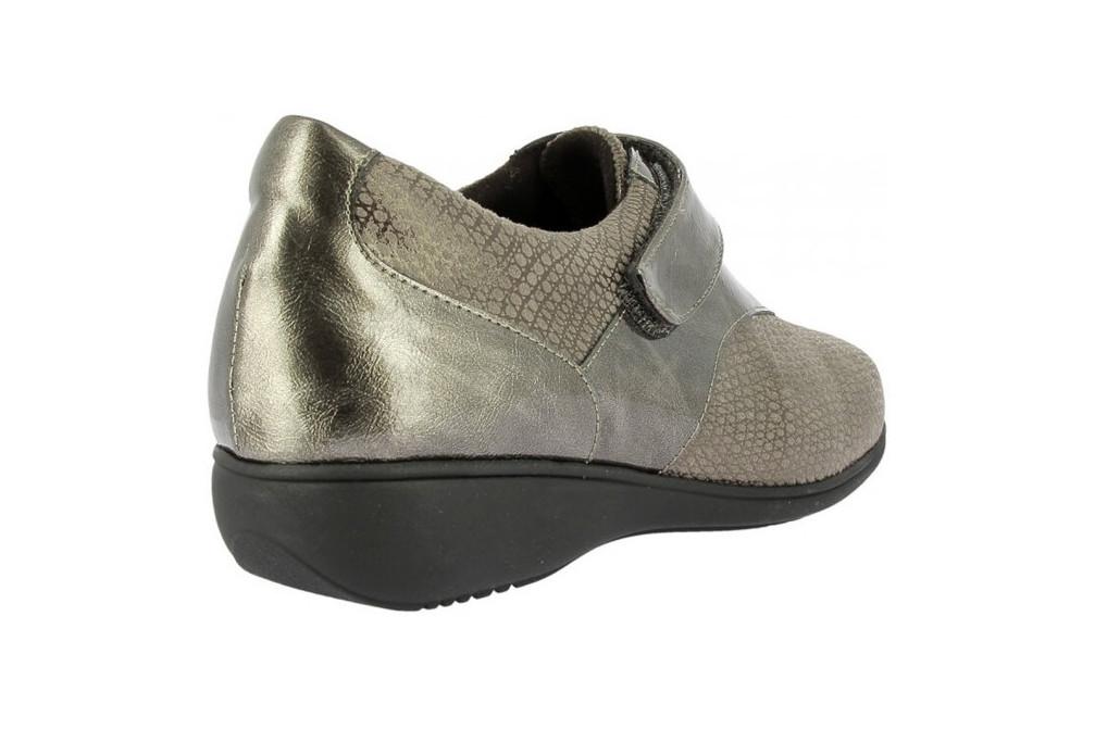 Zapatos deportivos Doctor Cutillas 53578 charol antracita para mujer con cierre ajustable