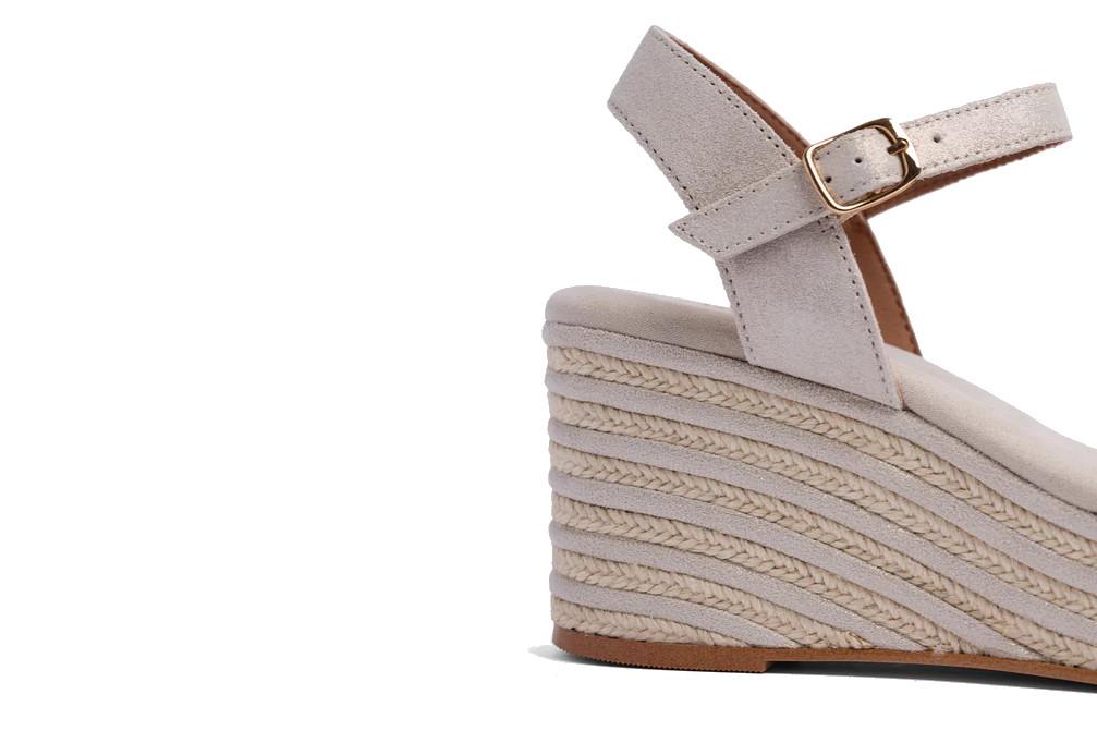 Sandalias con cuña Popa Arenal oro boreal para mujer