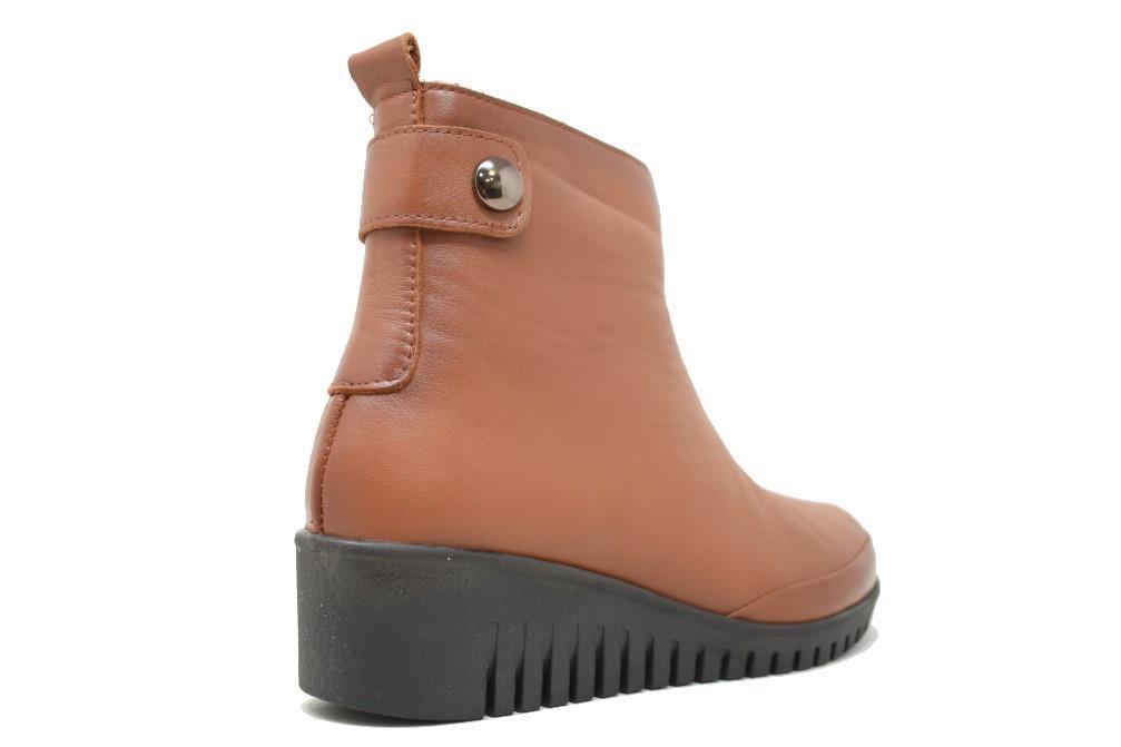 Botines con cuña Erase 9682 en cuero para mujer
