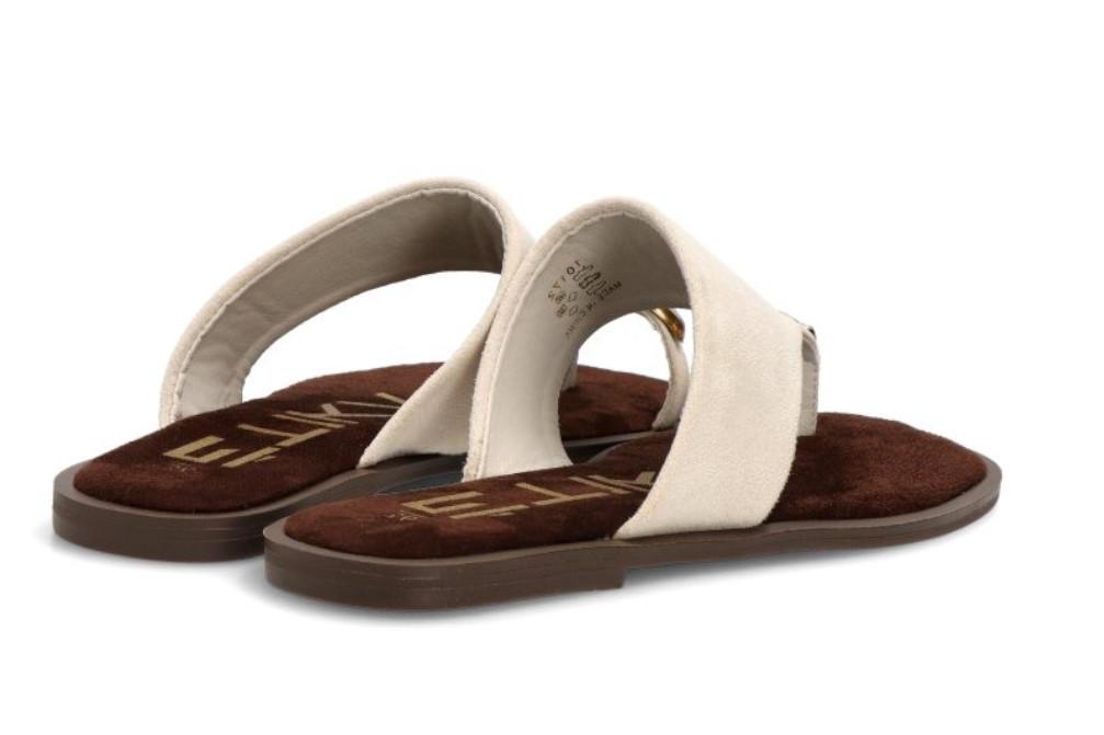 Sandalias planas de de dedo ETIKA 10172 para mujer en hielo