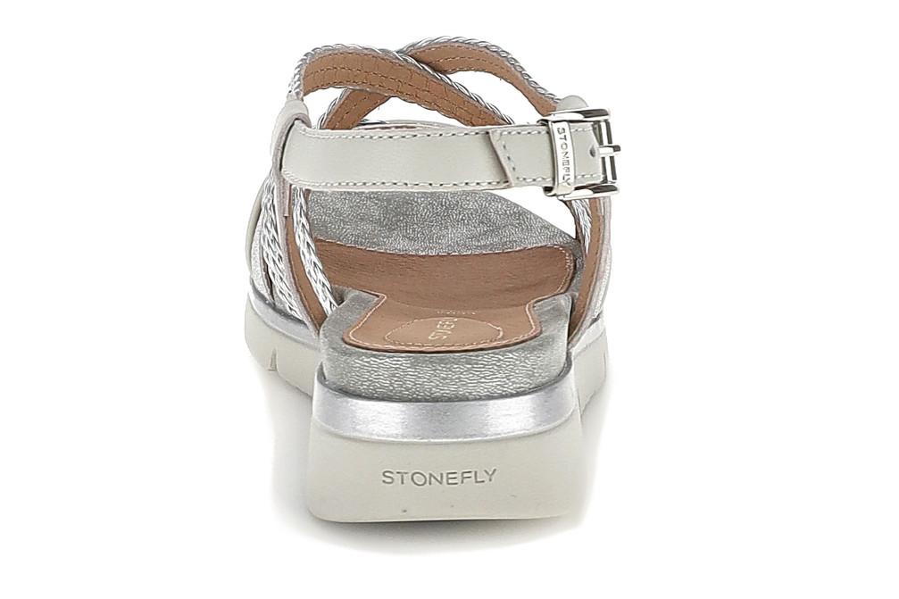 Sandalias planas Stonefly Elody 28 plata 223748 para Mujer