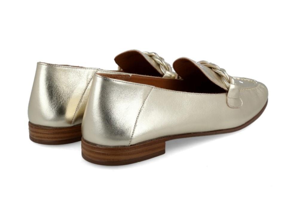Mocasines piel bronce W&F 35-48-722 A4 para mujer