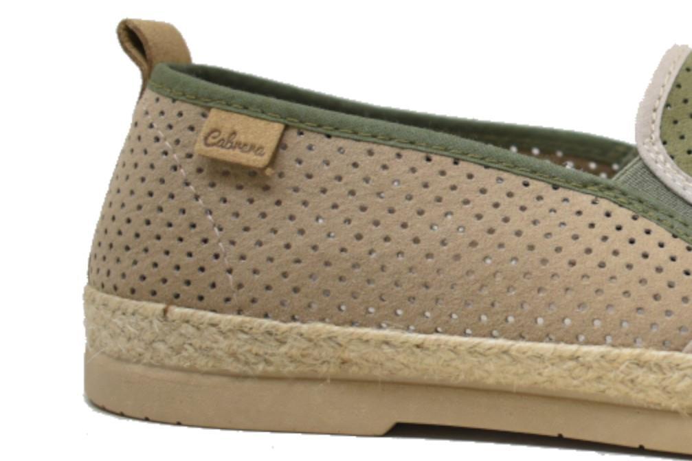 Alpargatas Cabrera 527 Multisuede en oliva para hombre